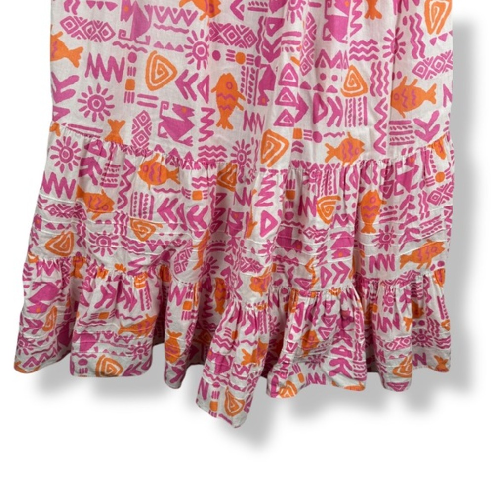 Two Potato Laguna Beach Vintage Mumu Dress Womens Size Large Flowy Fish USA Made - Picture 8 of 9